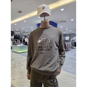 텐트 프린트 맨투맨 티셔츠 JR1TSU896