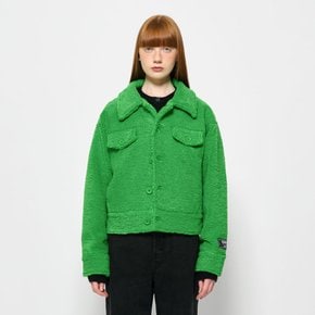 UNISEX 컬러팝 부클 카라 점퍼 [GREEN] / SBC3U07004