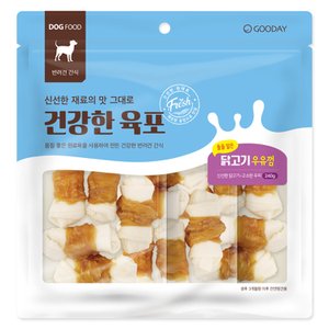 네츄럴랩 건강한육포 닭고기말이 우유껌 240g