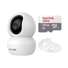 KTC-Z30 홈캠+512GB+투명 무타공 거치대 300만화소 국산서버 펫캠 세트