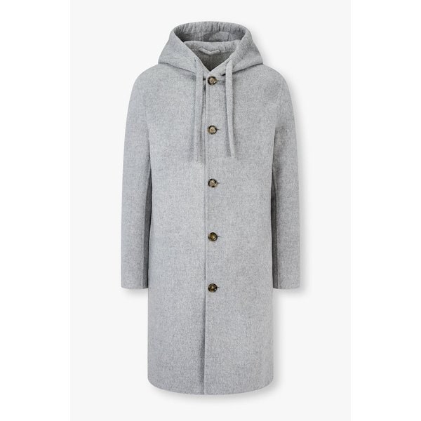 울 블렌드 후디드 캐주얼 코트 1915308012000