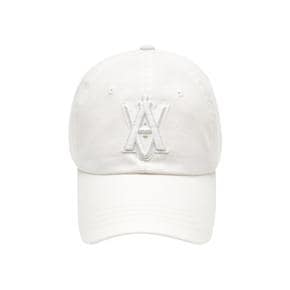 A LOGO EMBLEM EMBOSSING PATCH BALL CAP WHITE -A로고 엠블럼 볼캡