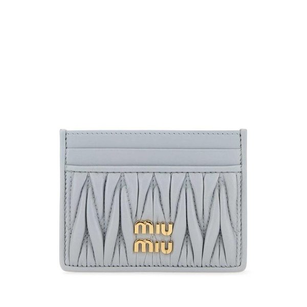 24FW 미우미우 카드지갑 5MC076 2FPP F0164 Free Pearl Grey