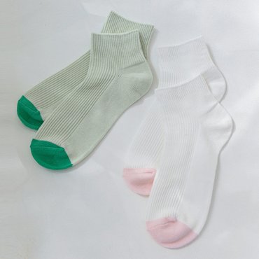 아이러브제이 여름 리브 앞코 양말 2종 SET JTUSO06