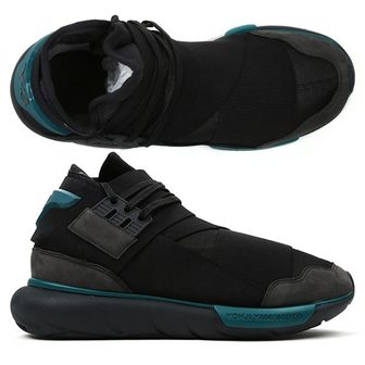 Y-3 블랙 그린 콰사 하이 스니커즈 QASA HIGH BB4735