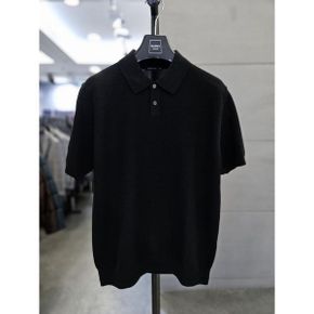 세이브존03  남성 블랙 면혼방 반팔 카라 니트 WSAFA2WT05 A_P418563743