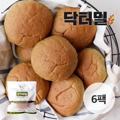 [닥터밀] 오직통밀 쑥모닝빵 6팩