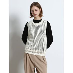 그물 펀칭 니트 베스트 택가격 89000원_P438670135