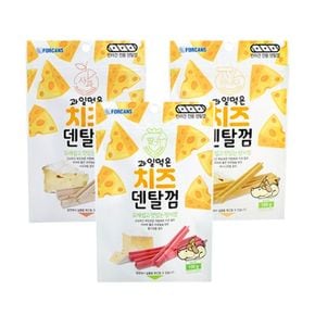 포켄스 과일먹은 치즈덴탈껌 강아지 치석제거 100g X3