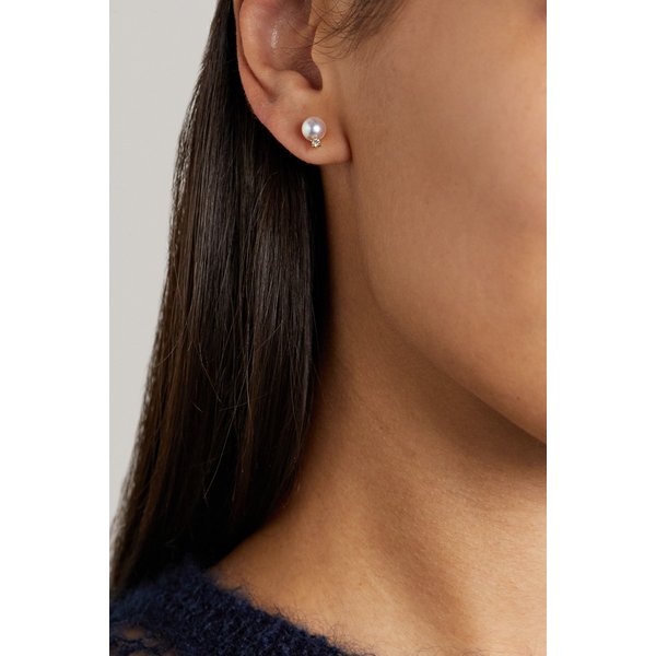 18-karat Gold, Pearl And Diamond Earrings 화이트