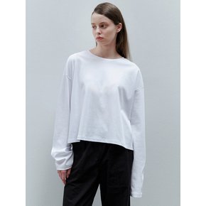 라운드 크롭 티셔츠_white