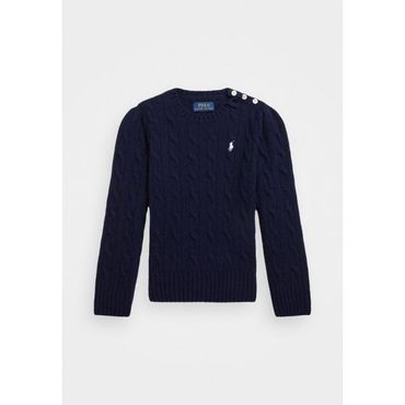 폴로 랄프 로렌 키즈 폴로 랄프로렌 CABLE-KNIT WOOL-CASHMERE 점퍼 - 점퍼 - 헌터 네이비 9140561