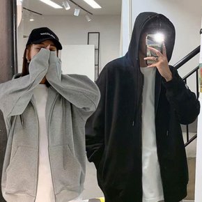 까사도르 남여공용 심플 오버핏 후드집업
