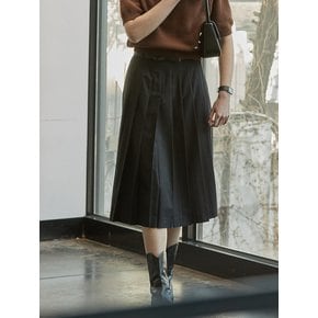 Fixed pleated skirt - Black