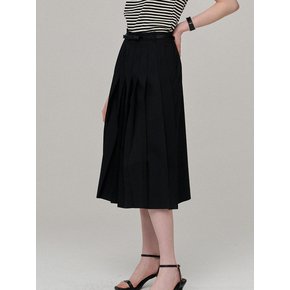 Fixed pleated skirt - Black