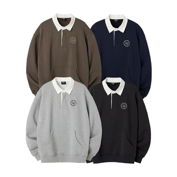 UBNA 로고 자수 럭비 맨투맨 (4COLOR)