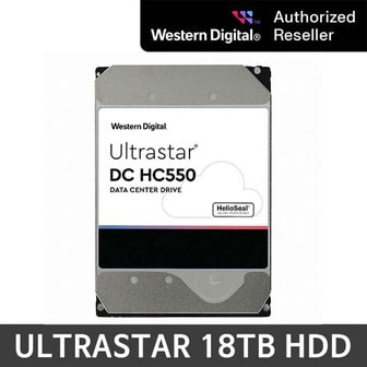 WD [WD공식판매점] WD ULTRASTAR DC HC550 3.5인치 18TB 7200RPM HDD 기업용 하드디스크