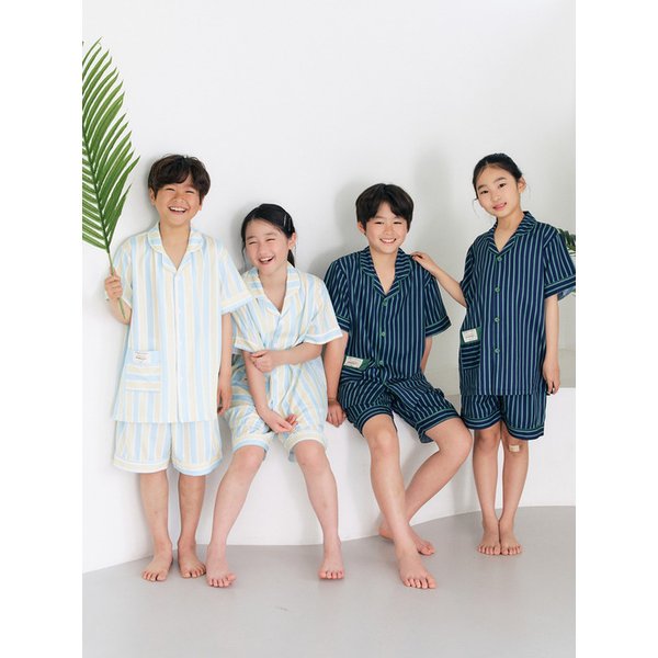26 Summer Silk Fit Nimbus Kids Junior Short-Sleeved Pajamas Set