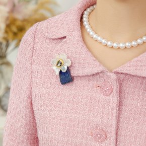 원석 꽃조각 브로치/여성 한복 옷핀 패션 엄마선물