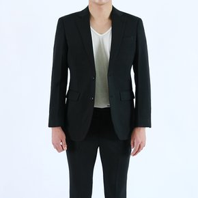롤프 남성 남자 정장자켓 수트마이 슈트상의 양복 기본 무지 2버튼 블랙 검정 봄 가을 결혼식