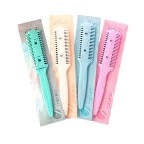 셀프 상한머리 잔머리커트날 2개 자르기 플랫 틴닝빗 숱 컷팅빗 면도칼