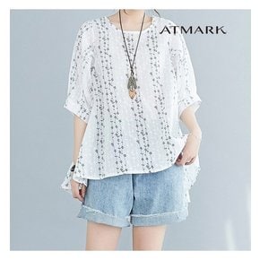 ATMARK (77까지)루즈자수패턴블라우스_AA43BL056G