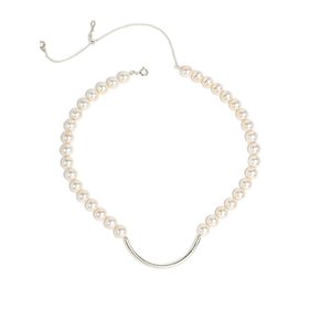 U_Line Pearl Silver Necklace In466 [Silver]