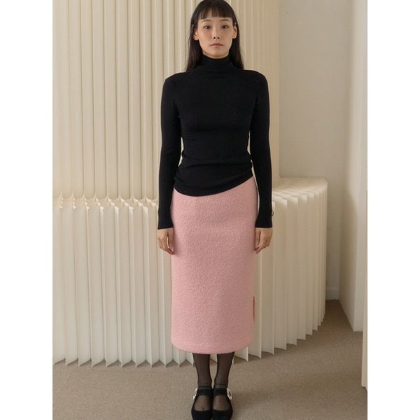 Rosy Atelier Tweed Pencil Skirt_Pink