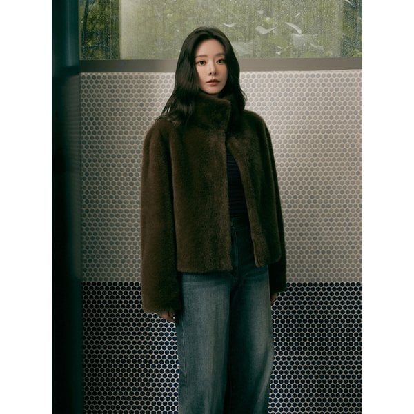 [이주빈 PICK] 하이넥 페이크 퍼 점퍼_SALE35561BR