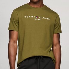 남성 Tommy 로고 반팔티셔츠 Army Green2