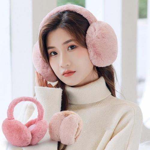 부드러운퍼 겨울 방한용품 접어보관 휴대성 털 귀마개(1)