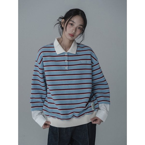 [리퍼브]LOLIPOP SHIRT SLEEVE SWEATSHIRT_SKYBLUE