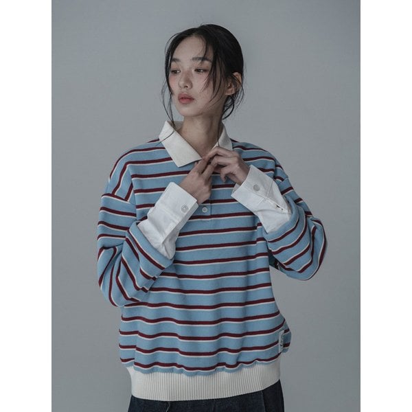 [리퍼브]LOLIPOP SHIRT SLEEVE SWEATSHIRT_SKYBLUE