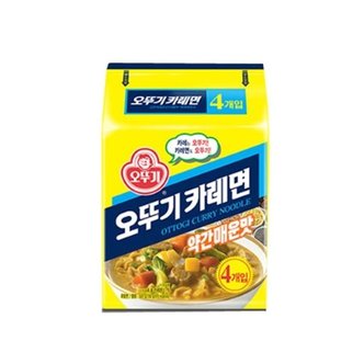  오뚜기 카레면 약간매운맛 32봉 카레라면 봉지라면 (W1B8B73)