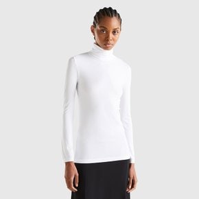 Soft turtle neck t-shirts_1X1BD2240WH1