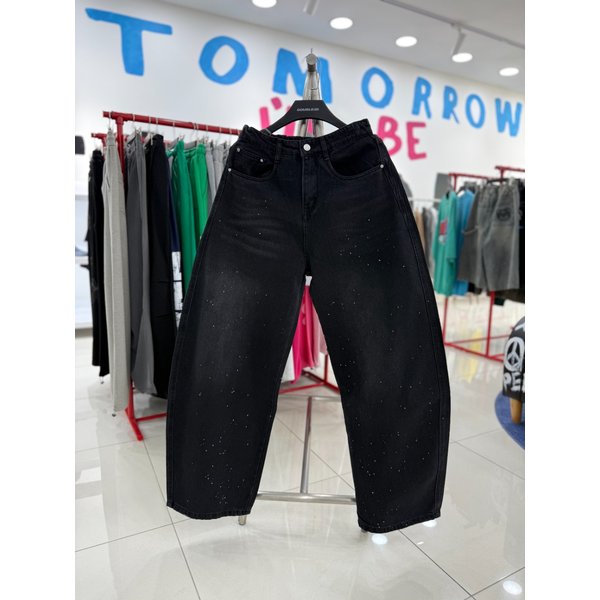[여주점] 남여공용,페이크스톤데님팬츠,블랙JHZZ80423