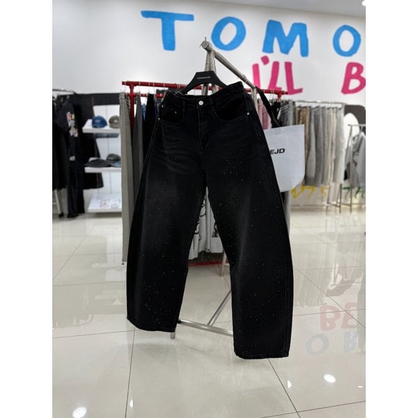 [여주점] 남여공용,페이크스톤데님팬츠,블랙JHZZ80423