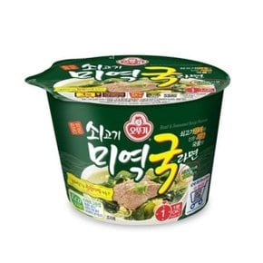 간식 오뚜기 쇠고기미역국 라면 100g x 12입 즉석밥