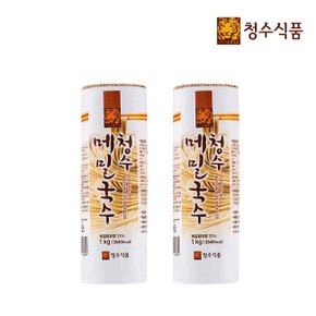 청수 두루마리메밀국수 1KG 2개 / 20인분 멸치 비빔 잔치국수 + 메밀면 141G 증정
