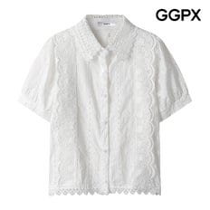 카라넥 레이스 퍼프 셔츠 (GP6SH041F)