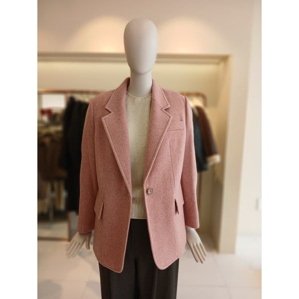 [여주점] 씨씨콜렉트 알파카블렌드싱글헤링본자켓 C244msf032