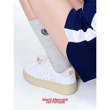 마르디 메크르디 레폼프 PUR LEATHER SNEAKERS_WHITE