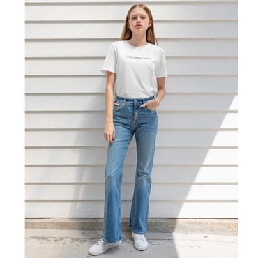 Calvin Klein Jeans 여성 하이라이즈 플레어핏 이탈리안 데님(J225052)