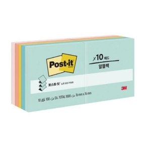 포스트잇팝업리필노트컬렉션팩KR330 10 76x76mm10패드1000매비치사이드카페_P356009420