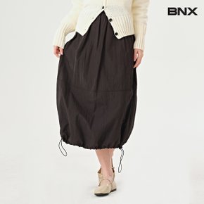 바스락 데일리 스트링 밴딩 미디 스커트 (BW1SK001L0)