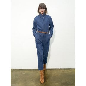 High-Neck Denim-Cotton Jumpsuit(UNISEX)_UTP-SJ11