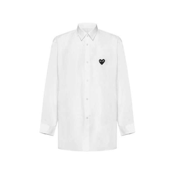25FW 여성 블랙 하트 와펜 셔츠 화이트 AX-B004-051-2