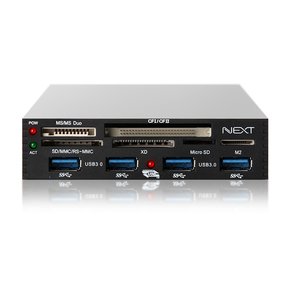 내장형 3.5inch USB 4포트허브 + 멀티카드리더기 NEXT-8601U3