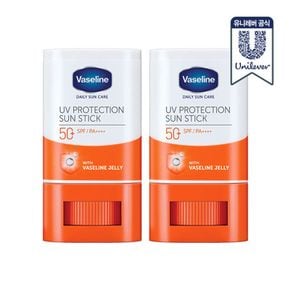 [무료배송] 바세린 UV 프로텍션 선스틱 SPF50+ PA++++ 15g 2개[34514669]