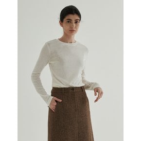 Loose fit Wool Tencel Top (Ivory)